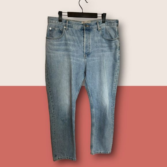 👖 EVERLANE THE CHEEKY JEAN SKY BLUE 31" SHORT BUTTON FLY - Picture 2 of 6